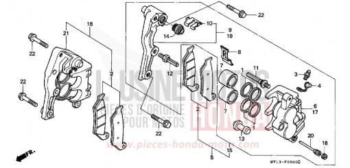 ETRIER DE FREIN AVANT XRV750Y de 2000